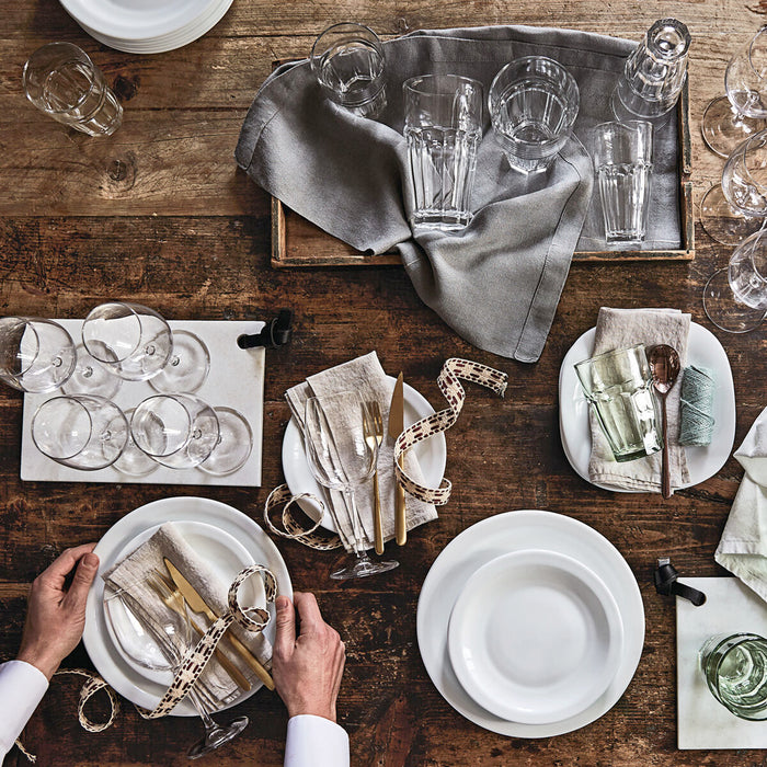 Platou pentru Servire Bormioli Rocco Parma Dreptunghiular Alb Sticlă (18 x 21 cm) (24 Unități)