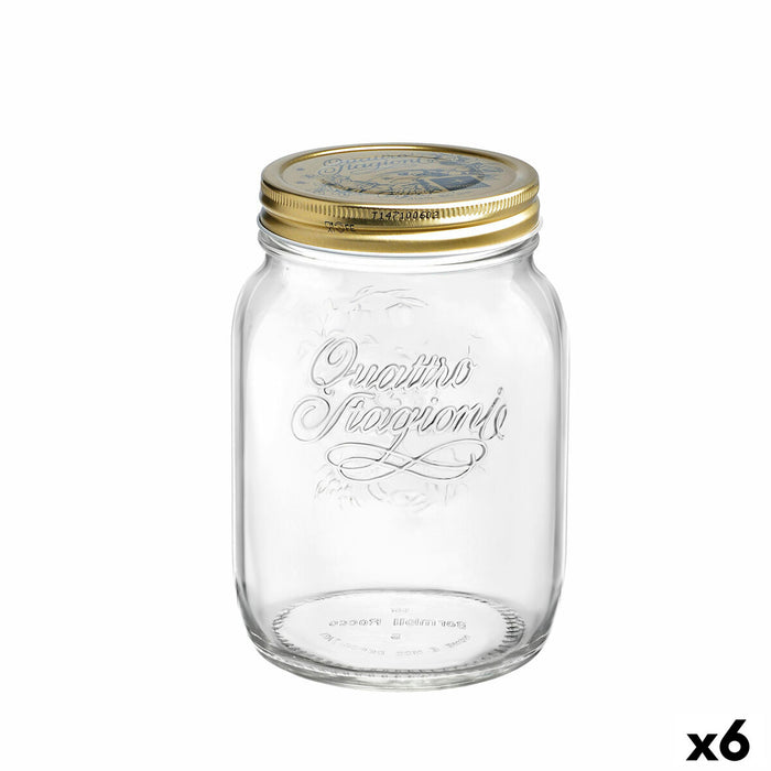 Recipient pentru conservarea alimentelor Bormioli Rocco Quattro Stagioni Transparent Sticlă (2 L) (6 Unități)