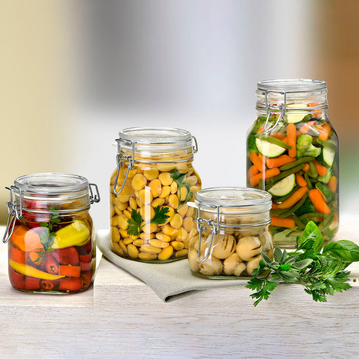Recipient pentru conservarea alimentelor Bormioli Rocco Fido Transparent Sticlă (500 ml) (6 Unități)