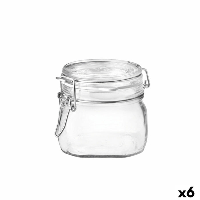 Recipient pentru conservarea alimentelor Bormioli Rocco Fido Transparent Sticlă (500 ml) (6 Unități)