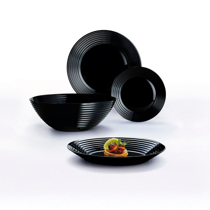 Bol Luminarc Harena Negru Sticlă (16 cm) (24 Unități)