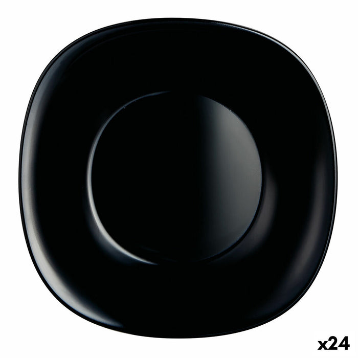 Farfurie Adâncă Luminarc Carine Negru Sticlă (Ø 23,5 cm) (24 Unități)