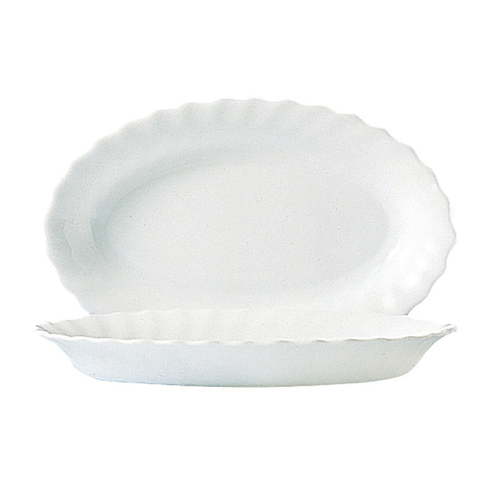 Platou pentru Servire Luminarc Trianon Alb Sticlă (22 cm) (24 Unități)