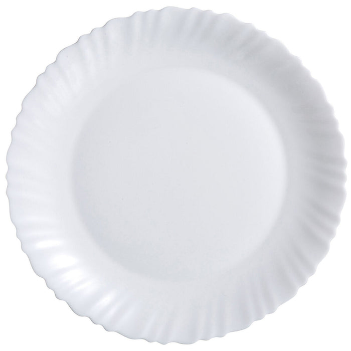 Platou pentru Servire Luminarc Feston Alb Sticlă (Ø 30 cm) (6 Unități)