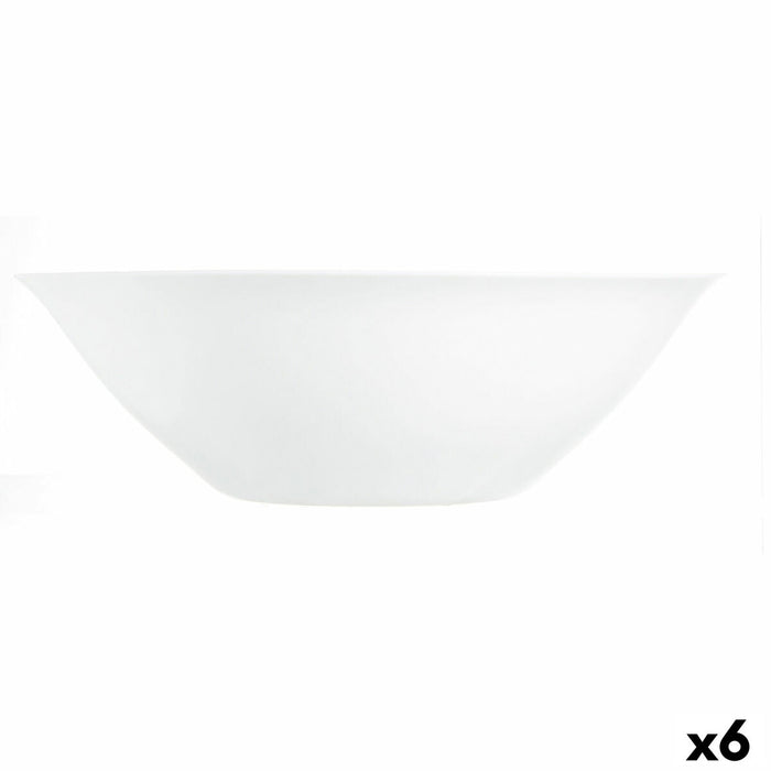 Salatieră Luminarc Carine Alb Sticlă (Ø 27 cm) (6 Unități)