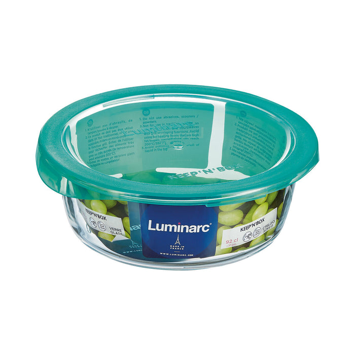 Cutie rotundă pentru prânz cu capac Luminarc Keep'n Lagon 920 ml 15,6 x 6,6 cm Turquoise Sticlă (6 Unități)
