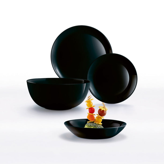 Bol Luminarc Diwali Negru Sticlă (14,5 cm) (24 Unități)