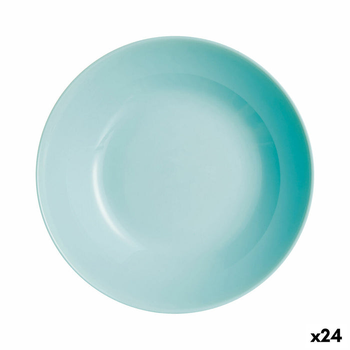 Farfurie Adâncă Luminarc Diwali Turquesa 20 cm Turquoise Sticlă (24 Unități)
