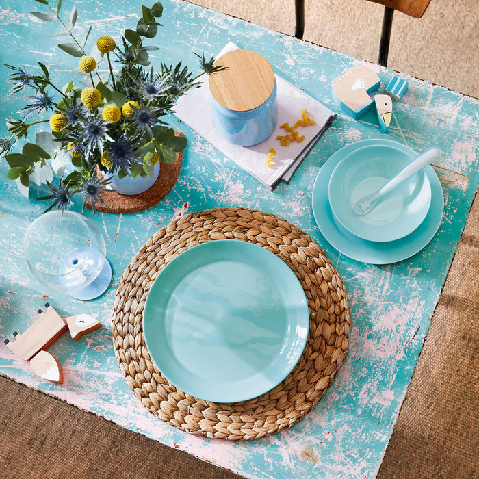 Platou Plat Luminarc Diwali Turquesa Turquoise Sticlă 25 cm (24 Unități)