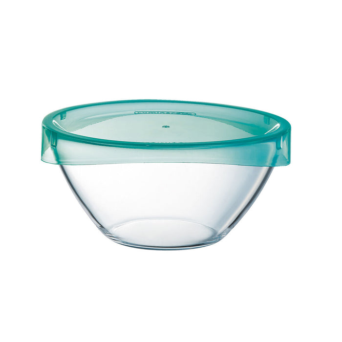 Salatieră Luminarc Keep'n Lagon Transparent Cu Capac Sticlă (23 cm) (6 Unități)