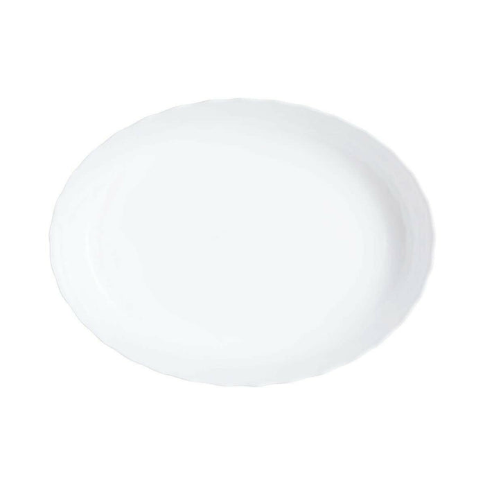 Platou pentru Servire Luminarc Trianon Oval Alb Sticlă 31 x 24 cm (6 Unități)