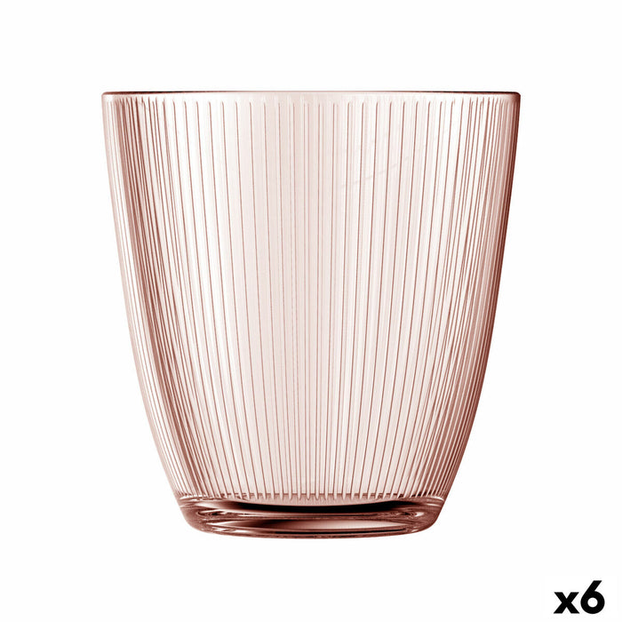 Pahar Luminarc Concepto Stripy Roz Sticlă (310 ml) (6 Unități)