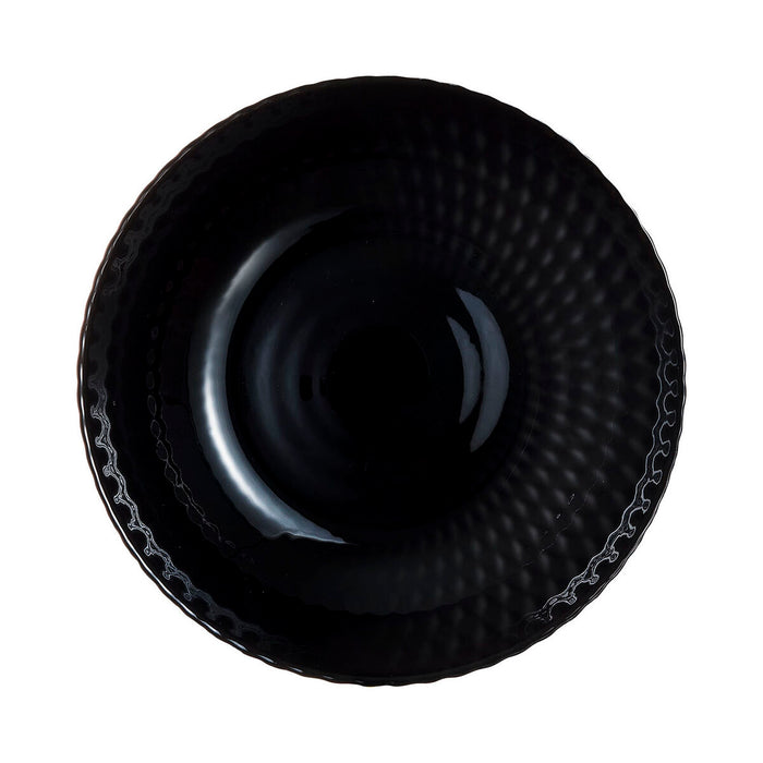 Farfurie Adâncă Luminarc Pampille Noir Negru Sticlă 20 cm (24 Unități)