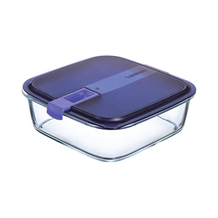 Cutie pentru prânz ermetică Luminarc Easy Box Albastru 2,5 L Sticlă (6 Unități)