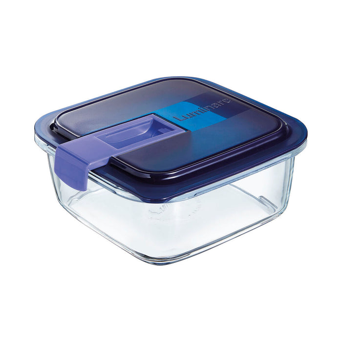 Cutie pentru prânz ermetică Luminarc Easy Box Albastru Sticlă (6 Unități) (1,22 L)