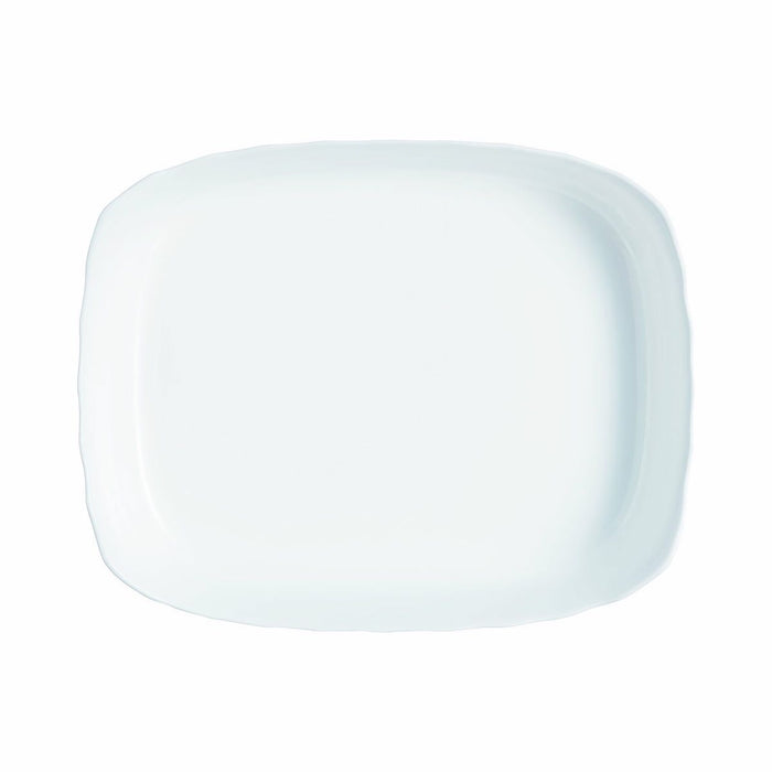 Platou pentru Servire Luminarc Smart Cuisine Dreptunghiular Alb Sticlă 33 x 27 cm (6 Unități)