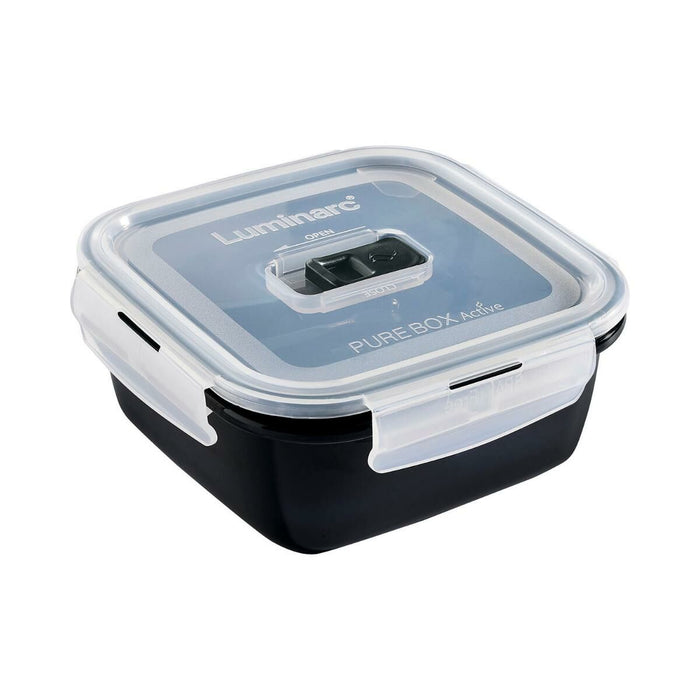 Cutie pentru prânz ermetică Luminarc Pure Box 760 ml Negru Sticlă (6 Unități)