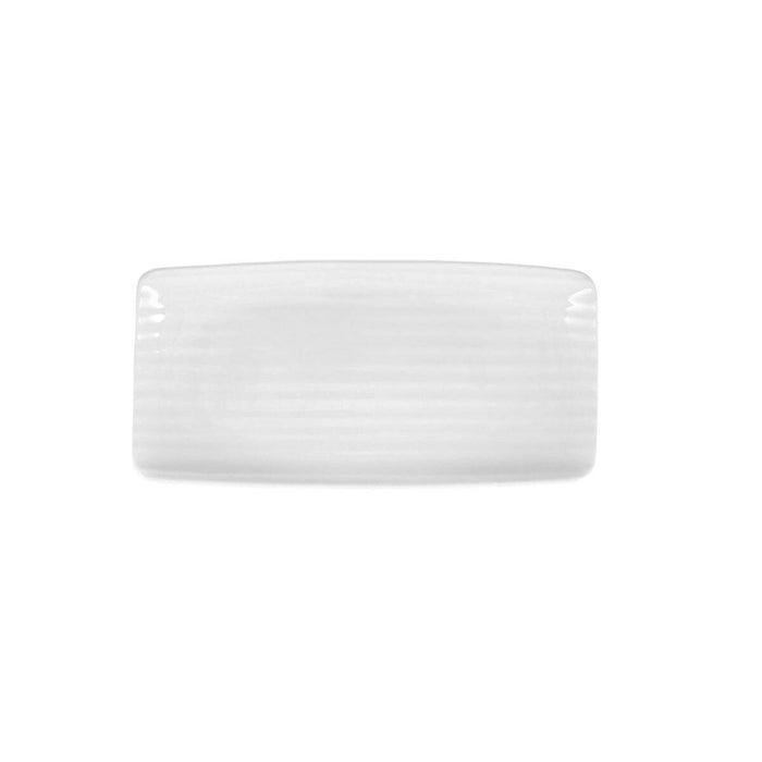 Tavă pentru gustari Ariane Artisan Ceramică Alb 30 x 15 cm (6 Unități)