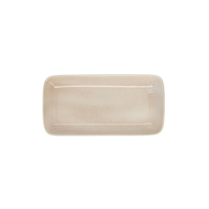 Tavă pentru gustari Ariane Porous 28 x 14 cm Ceramică Bej (6 Unități)