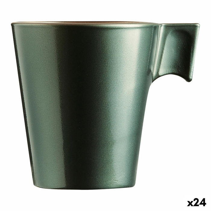 Cană tip Halbă Luminarc Flashy Verde 80 ml Sticlă (24 Unități)