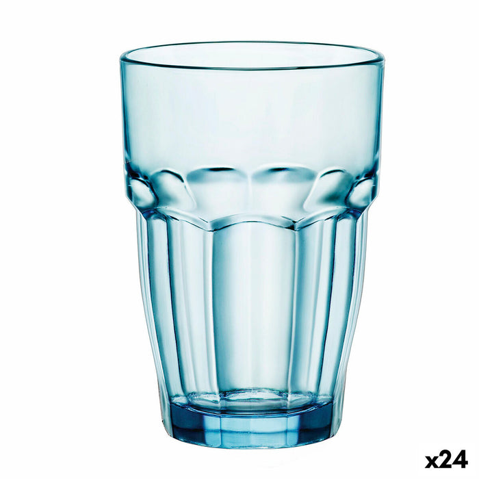 Pahar Bormioli Rocco Rock Bar Albastru Sticlă 370 ml (24 Unități)