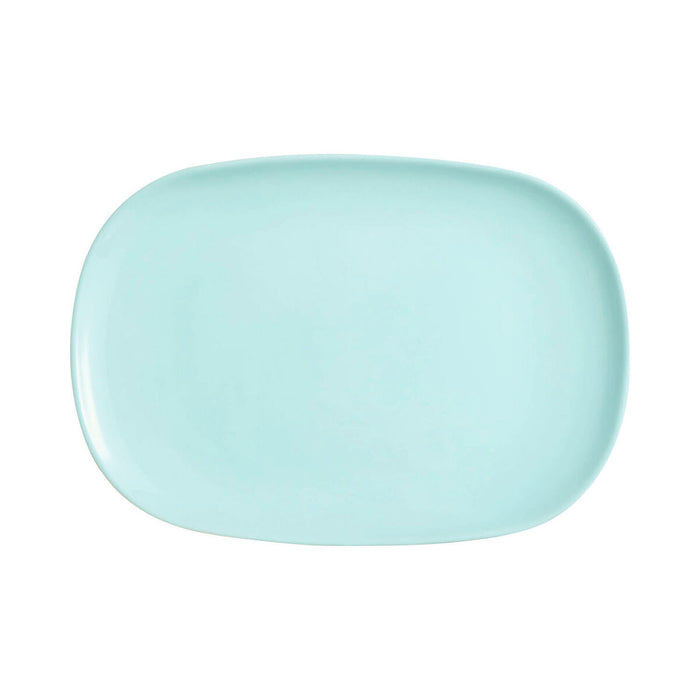 Platou pentru Servire Luminarc Sweet Line Turquoise Sticlă 35 x 24 cm (6 Unități)