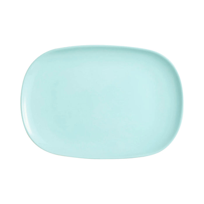 Platou pentru Servire Luminarc Sweet Line Turquoise Sticlă 35 x 24 cm (6 Unități)