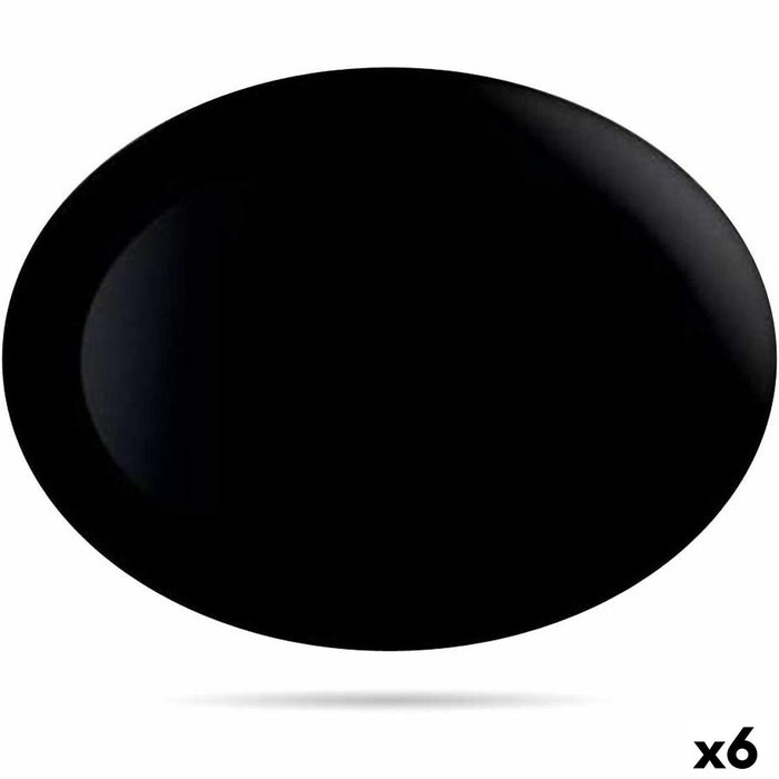 Platou pentru Servire Luminarc Diwali Negru Sticlă 35 x 24 cm (6 Unități)