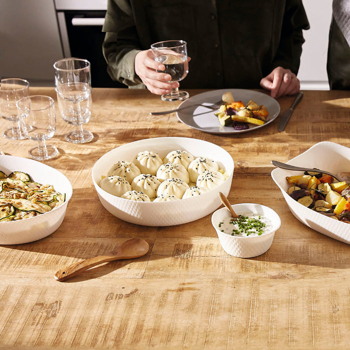 Platou pentru Servire Luminarc Smart Cuisine Alb Sticlă Ø 26 cm (5 Unități)