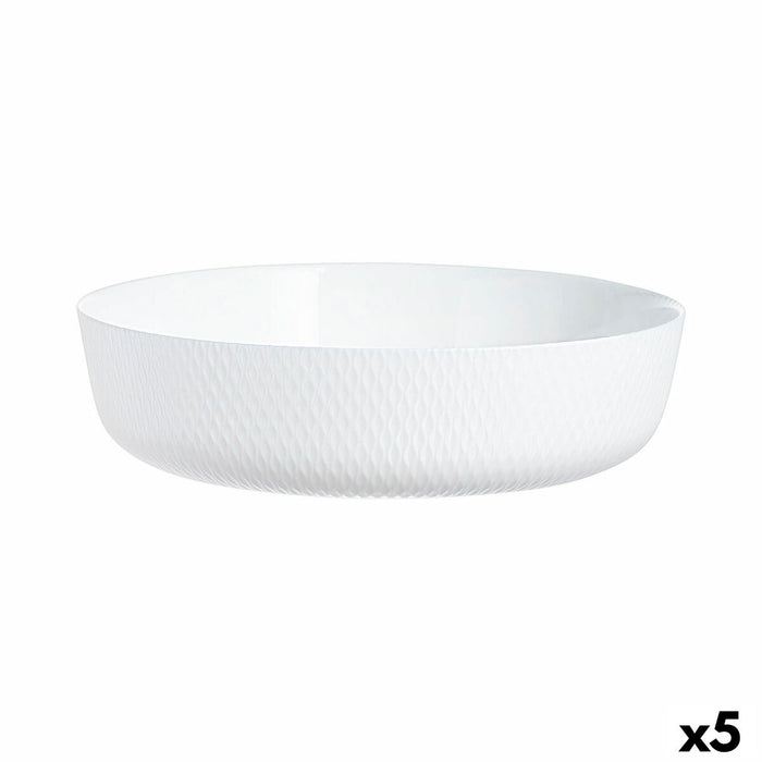 Platou pentru Servire Luminarc Smart Cuisine Alb Sticlă Ø 26 cm (5 Unități)