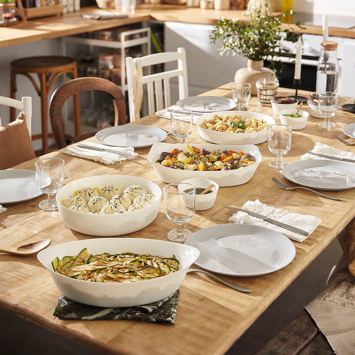 Platou pentru Servire Luminarc Smart Cuisine 32 x 20 cm Alb Sticlă (6 Unități)