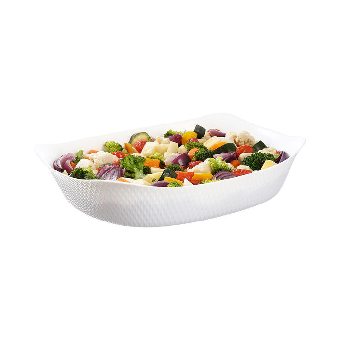 Platou pentru Servire Luminarc Smart Cuisine Alb Sticlă 34 x 25 cm (6 Unități)