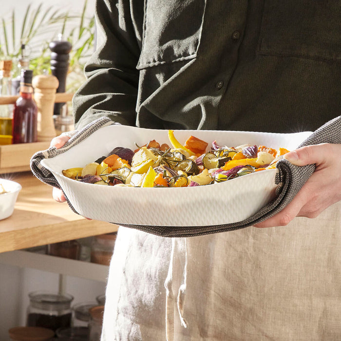 Platou pentru Servire Luminarc Smart Cuisine Alb Sticlă 34 x 25 cm (6 Unități)