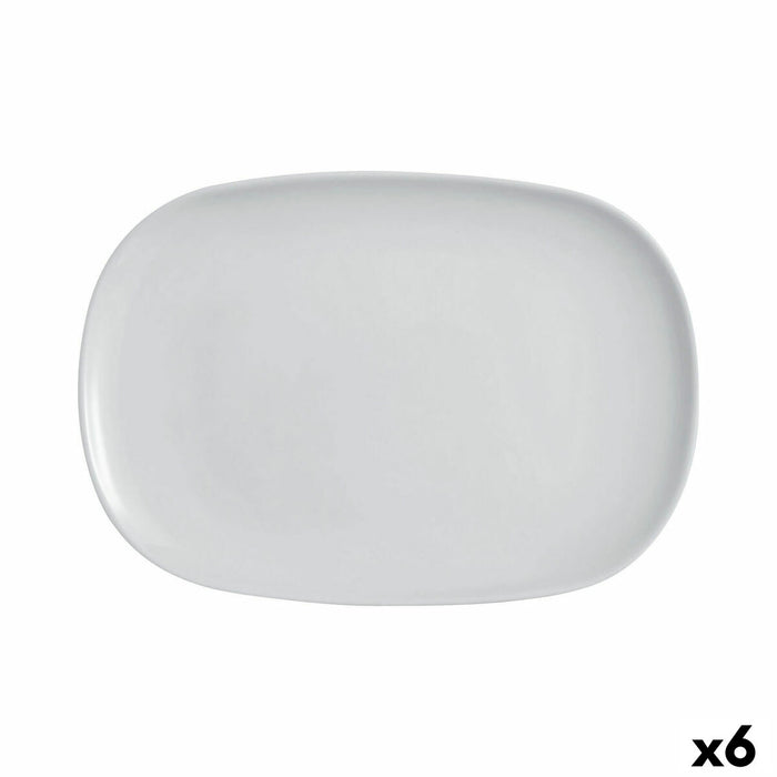 Platou pentru Servire Luminarc Diwali Gri Sticlă 35 x 24 cm (6 Unități)