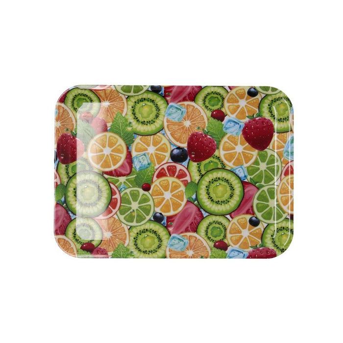 Tavă pentru micul dejun Quid Habitat Multicolor Plastic 28 x 20 x 1,5 cm Cu mânere Fructe (12 Unități)