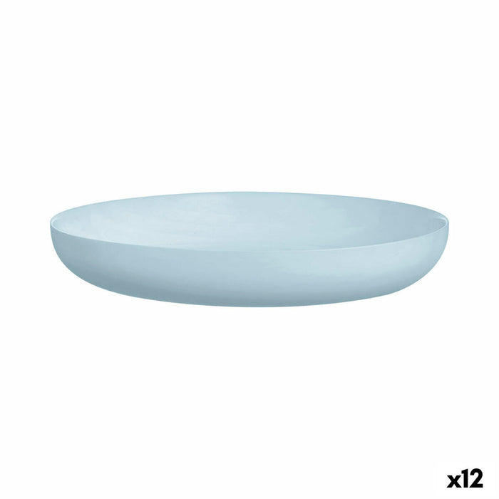 Farfurie Adâncă Luminarc Diwali Paradise Albastru Sticlă 29 cm (12 Unități)
