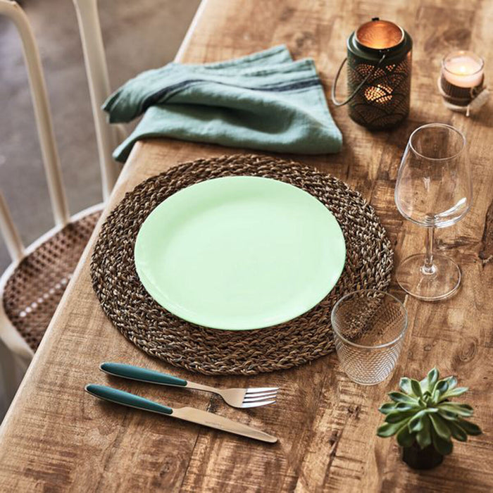 Platou Plat Luminarc Diwali Paradise Verde Sticlă 25 cm (24 Unități)
