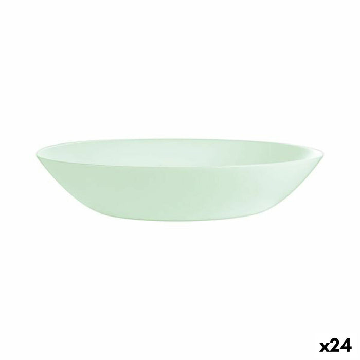 Farfurie Adâncă Luminarc Diwali Paradise Verde Sticlă 20 cm (24 Unități)