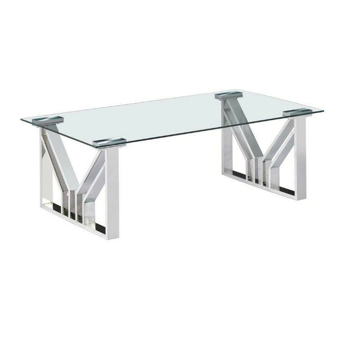 Masa de Cafea DKD Home Decor Transparent Geam Oțel 130 x 70 x 45 cm