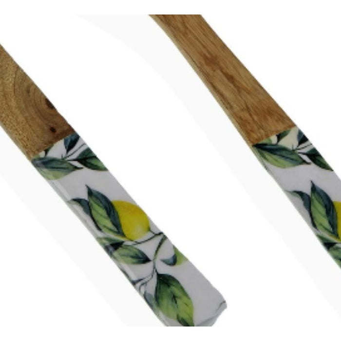 Set de Ustensile pentru Bucătărie Versa Lămâie Bambus Porțelan Lemn de mango