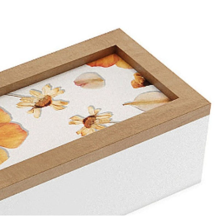 Cutie Decorativă Versa Petale Lemn MDF 9 x 6 x 24 cm
