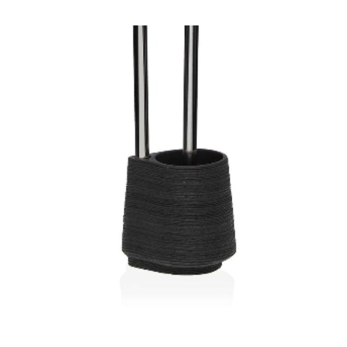 Suport pentru hârtie igienică cu suport pentru perie WC Versa Gri Rășină Oțel Chic 58 cm