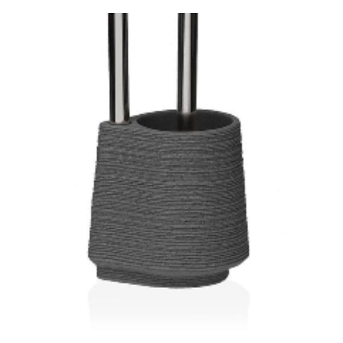 Suport pentru hârtie igienică cu suport pentru perie WC Versa Gri Rășină Oțel Chic 58 cm