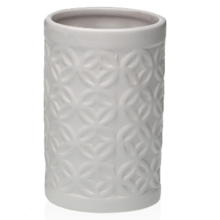 Set de Baie Versa Alb Dolomite 6,8 x 17 x 6,8 cm