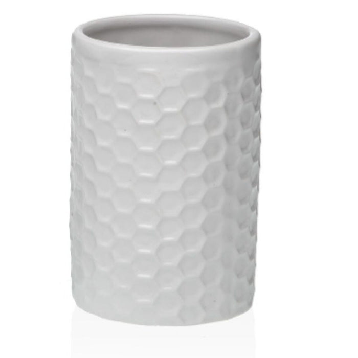 Set de Baie Versa Alb Dolomite 6,8 x 17 x 6,8 cm
