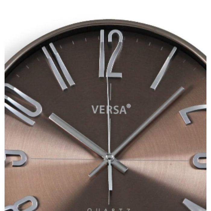 Ceas de Perete Versa Argintiu Plastic Cuarț 4,3 x 30 x 30 cm