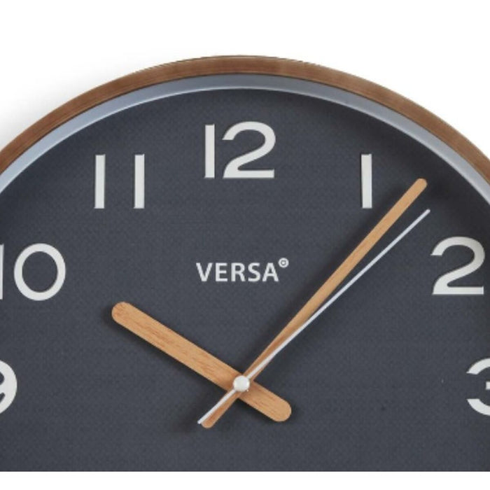 Ceas de Perete Versa Gri Plastic Cuarț 4,3 x 30 x 30 cm