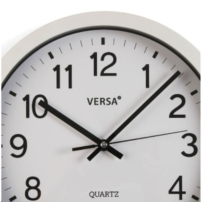 Ceas de Perete Versa Alb Plastic Cuarț 4,3 x 30 x 30 cm