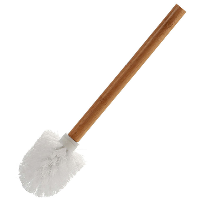 Perie pentru toaletă Maro Alb Bambus (8 x 35,5 x 8 cm) (24 Unități)