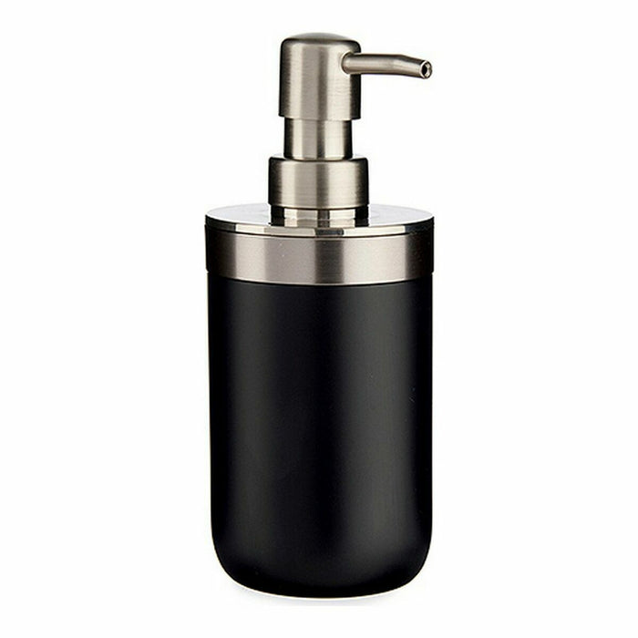 Dozator de Săpun Argintiu Negru Oțel inoxidabil Plastic (350 ml) (6 Unități)